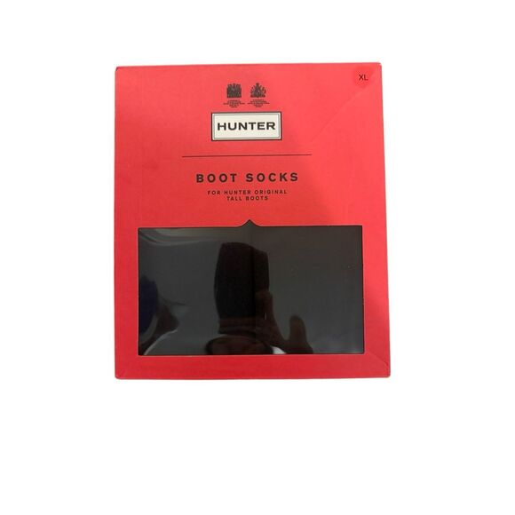 🟢Brand New Hunter Recycled Fleece Tall Boot Sock Black XL - Picture 3 of 4